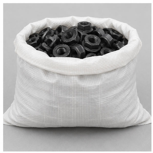Carbon Steel Serrated Hex Flange Nut single specification packaging 1