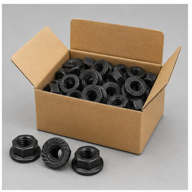 Carbon Steel Serrated Hex Flange Nut single specification packaging 2