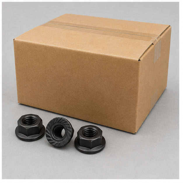 Carbon Steel Serrated Hex Flange Nut single specification packaging 4