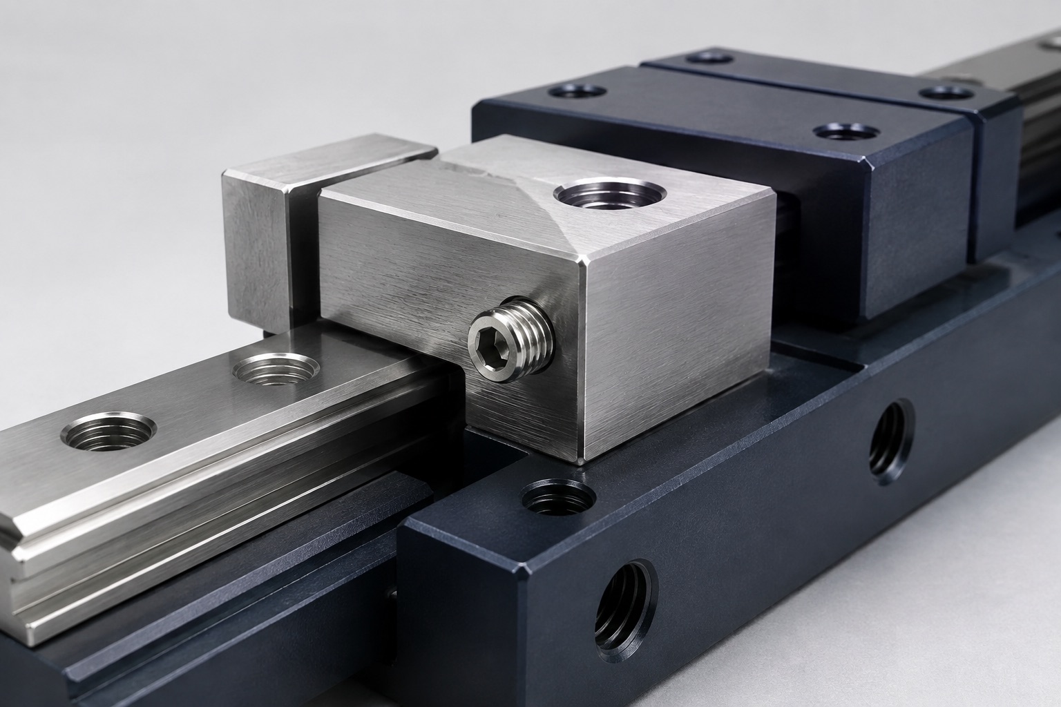 Illustrative machinery assembly with hex socket set screw