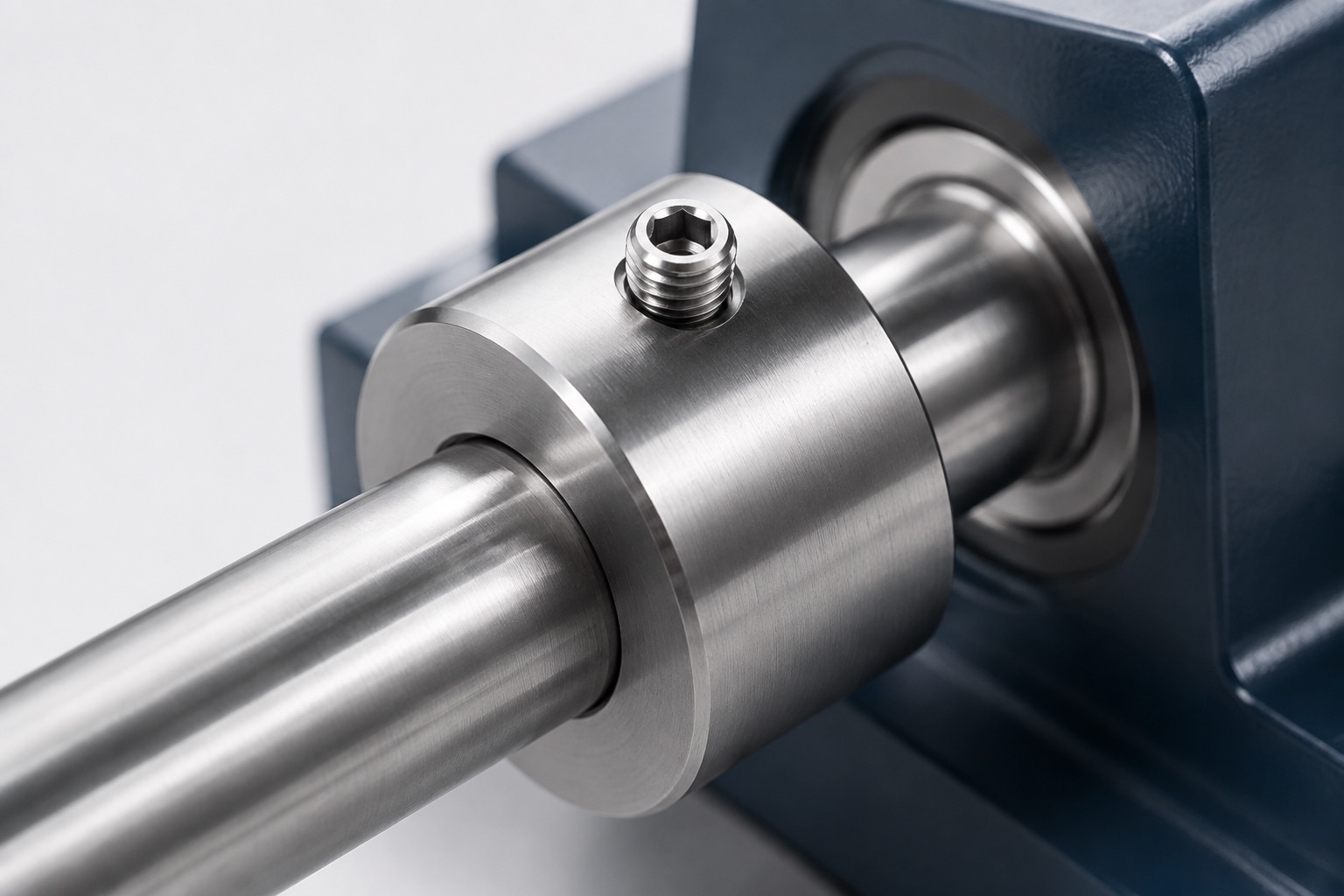 Illustrative shaft locking with hex socket set screw