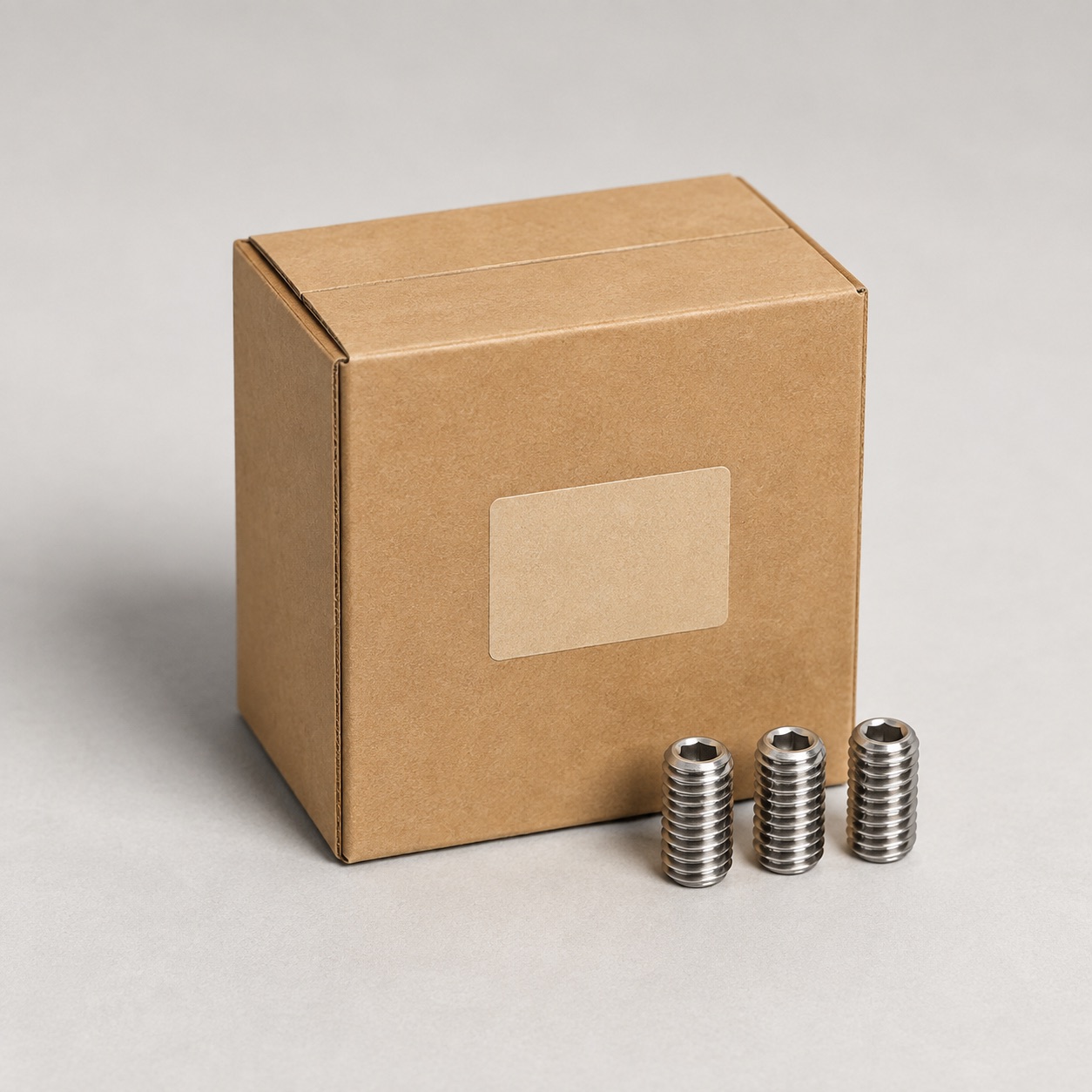 Uniform single specification set screws with outer carton