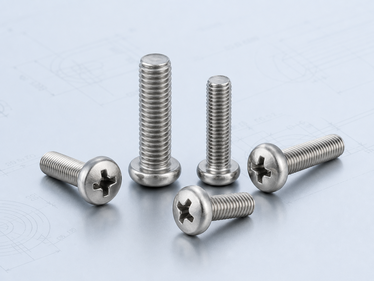 Stainless steel machine screws