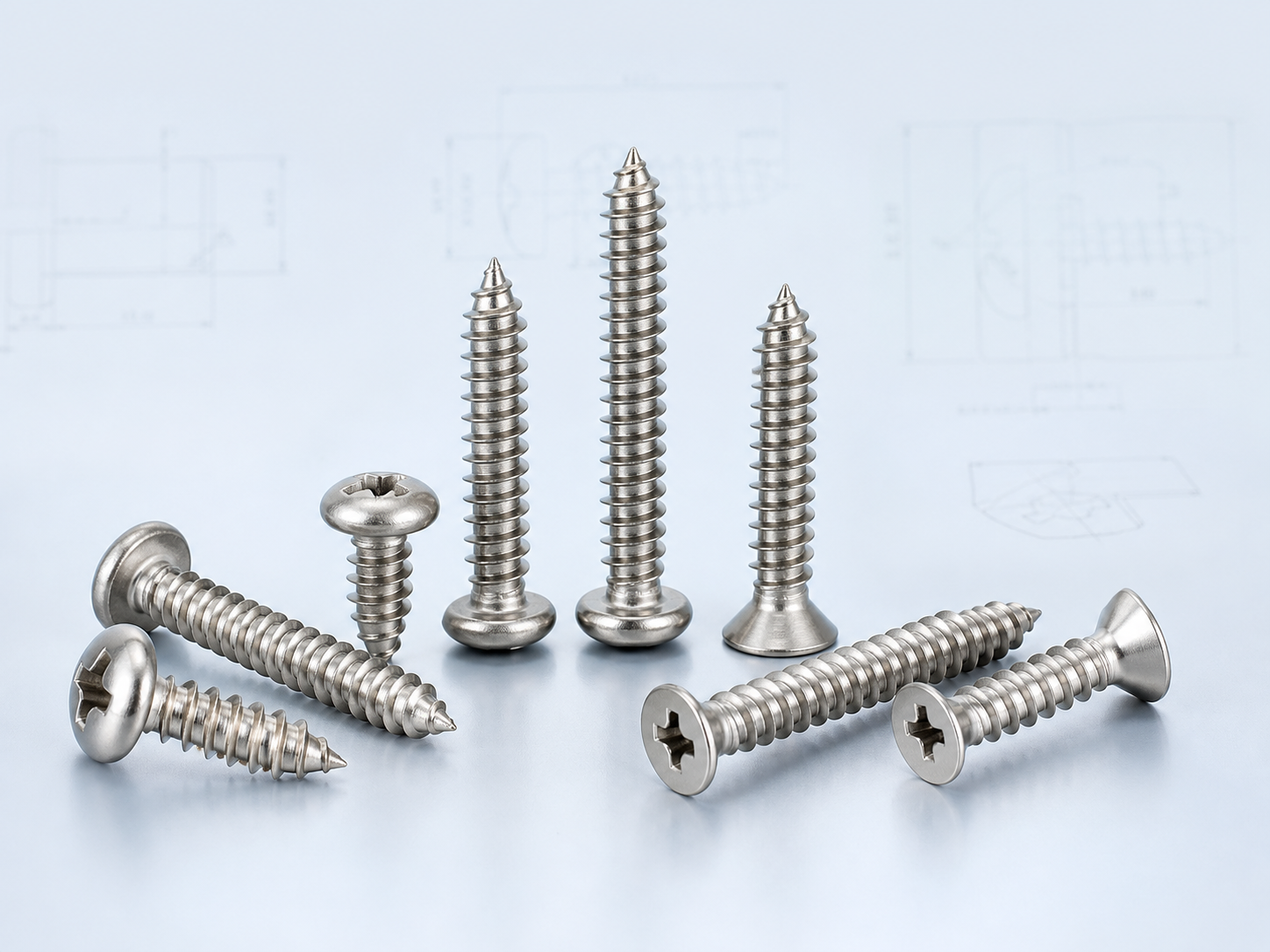 Stainless steel self-tapping screws