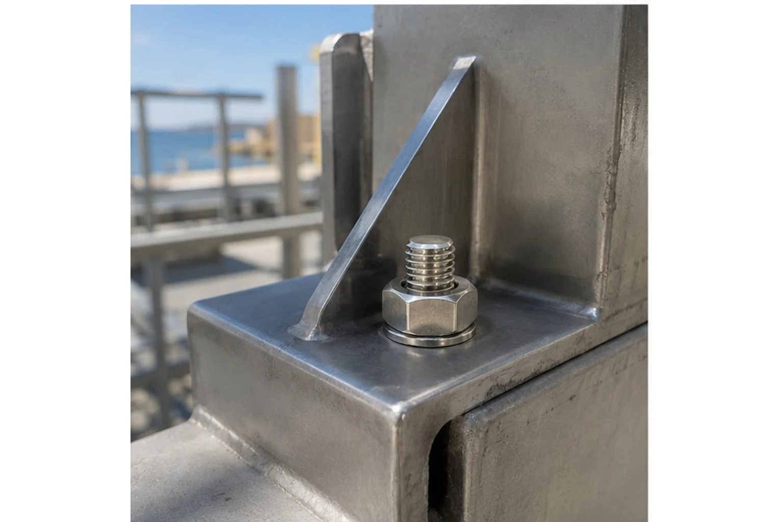 304 Stainless Steel Serrated Hex Flange Nut application illustration