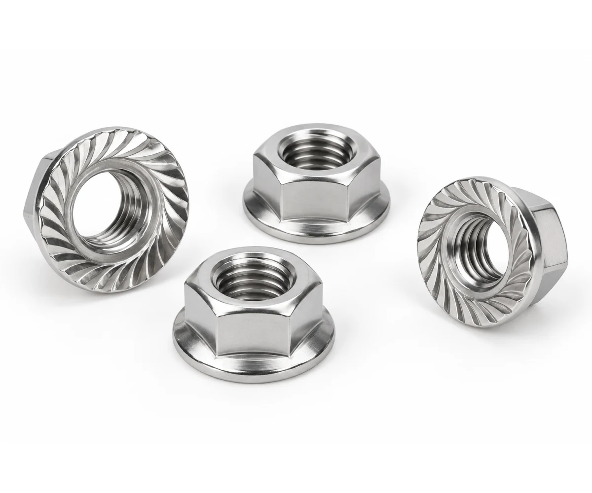 304 Stainless Steel Serrated Hex Flange Nut
