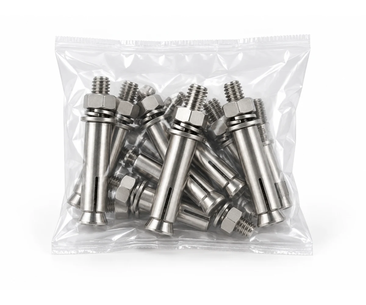 304 Stainless Steel Sleeve Expansion Anchor packaging illustration